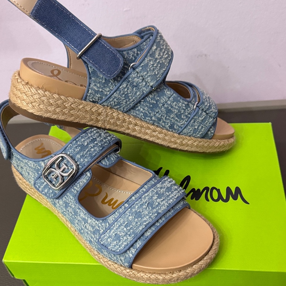 Sam Edelman Blue Espadrille Sandals